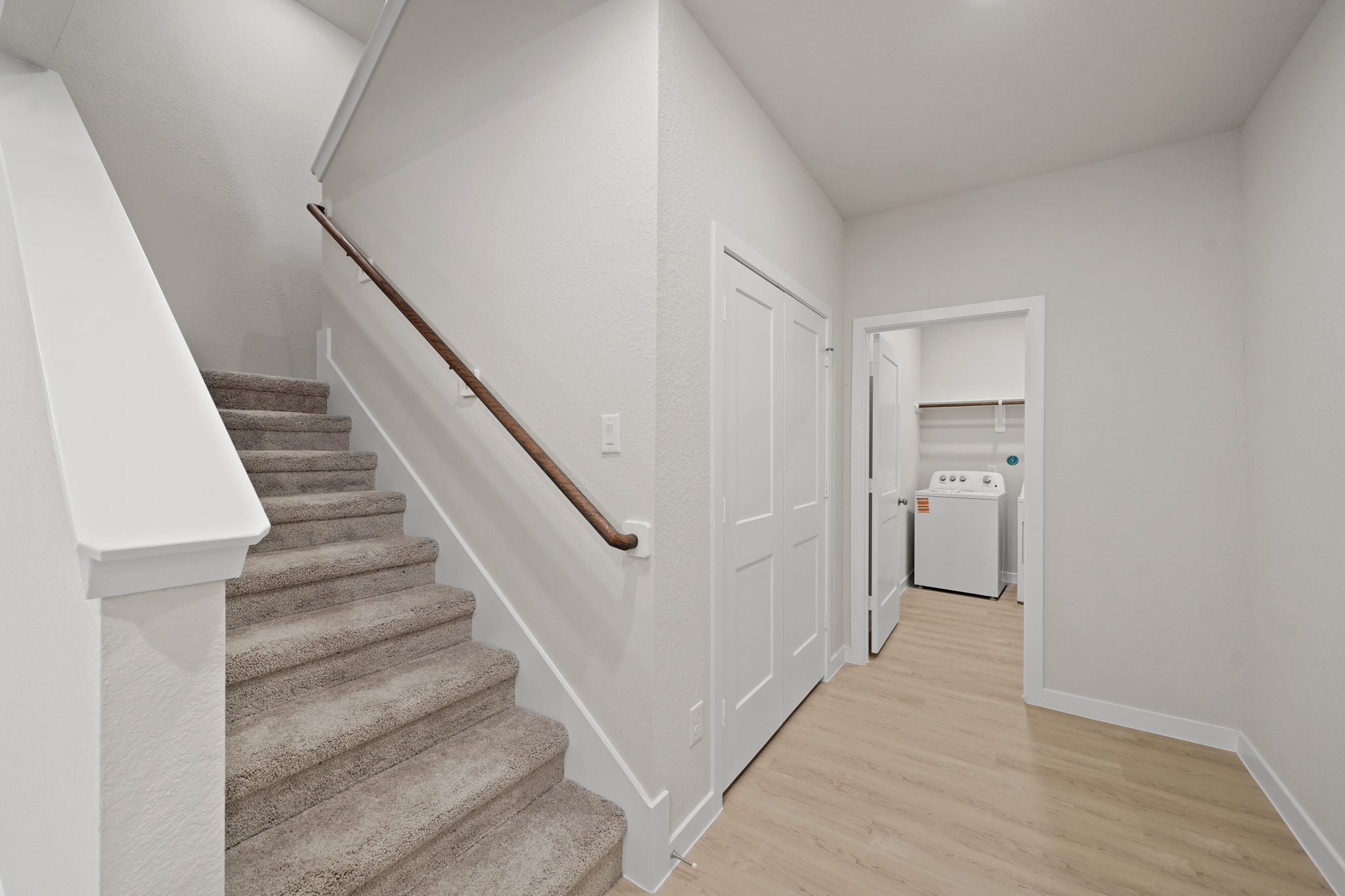 A staircase in a house.