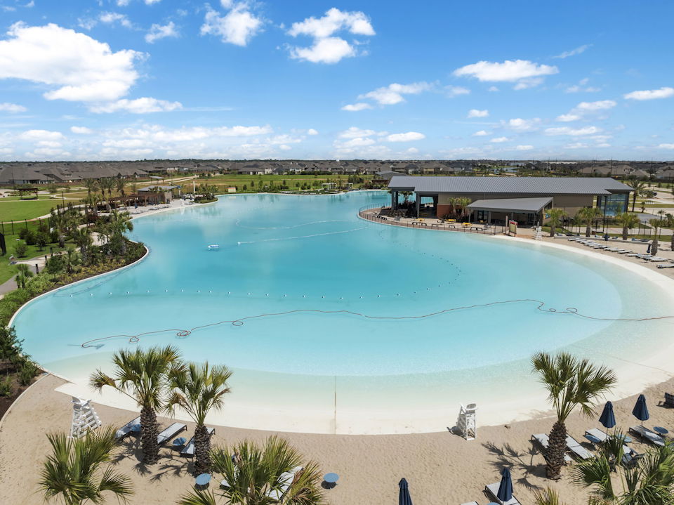 A large pool of water.