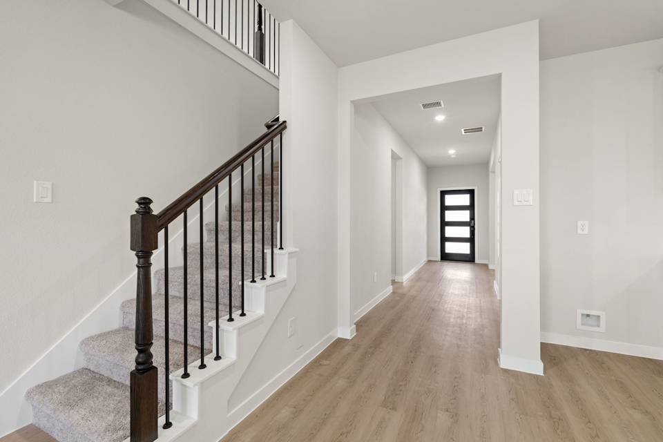 A staircase in a house.
