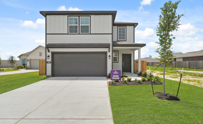 A house with a garage.
