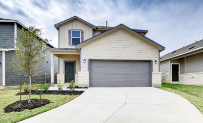 A house with a garage.