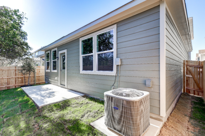 A house with a small pool.
