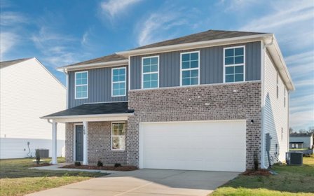 A house with a garage.