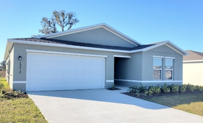 A house with a garage.