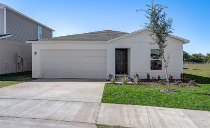 A house with a garage.