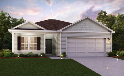 A house with a garage.