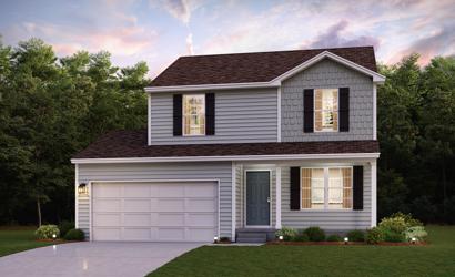 A house with a garage.