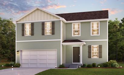 A house with a garage.