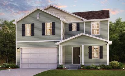 A house with a garage.
