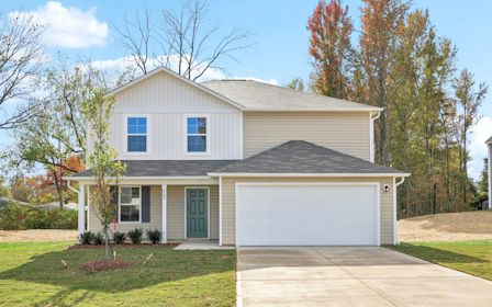 A house with a garage.