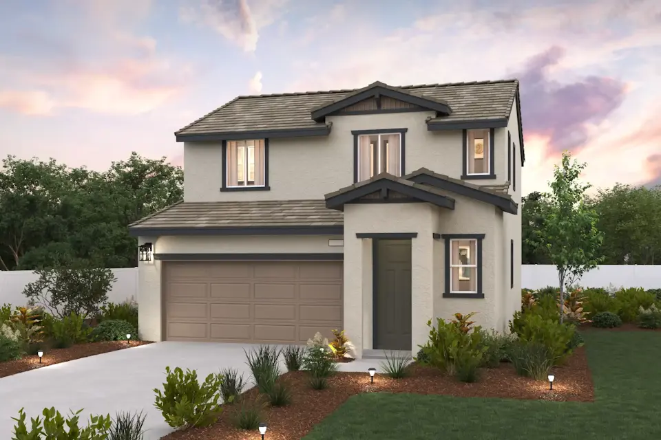 A house with a driveway.